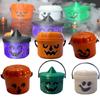 Strašidelný démon Halloweenský mini kyblík Boo s uchy Párty Halloweenská nostalgie Kyblíky Plastové kyblíky na koledu