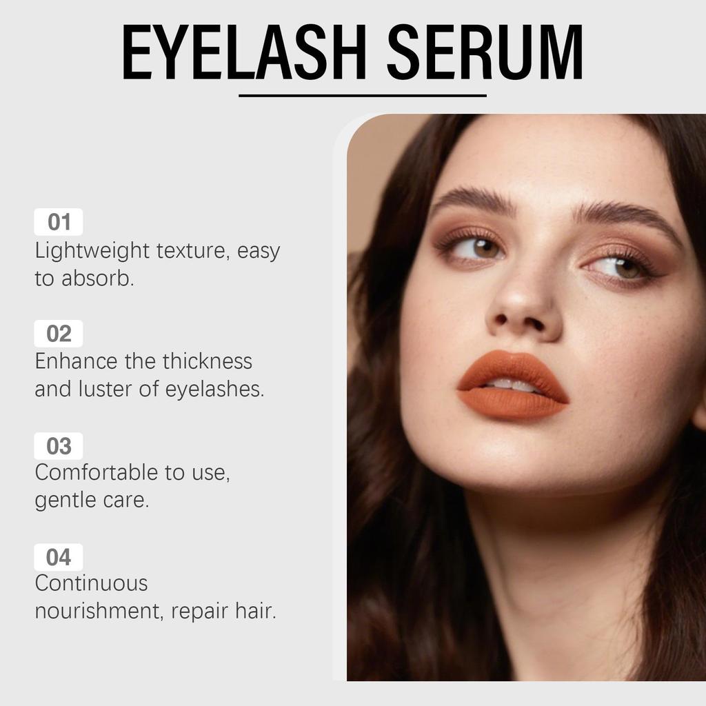 Zephoco Eyelash Serum: Lightweight, easy absorption, fine brush for full, natural lashes and shiny, everyday eye makeup.