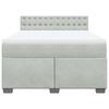 Vidaxl Letto Continentale Con Materasso, Grigio Chiaro, 140X190Cm, Velluto