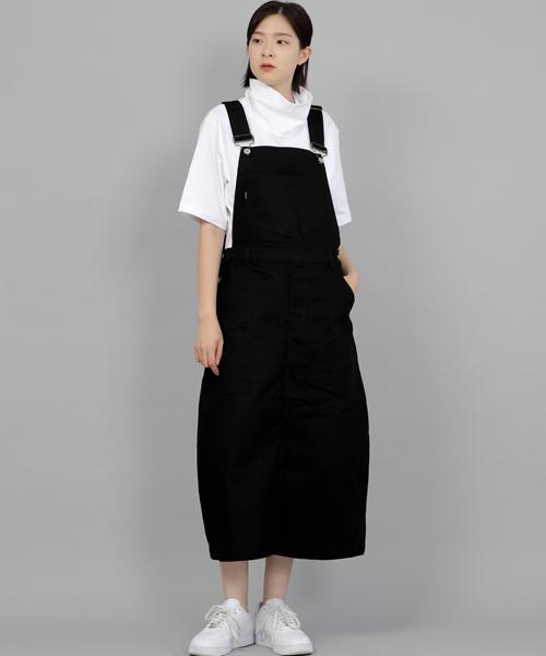 Seinteukeulu Wide Dome Overalls Skirt Wds-611 Black