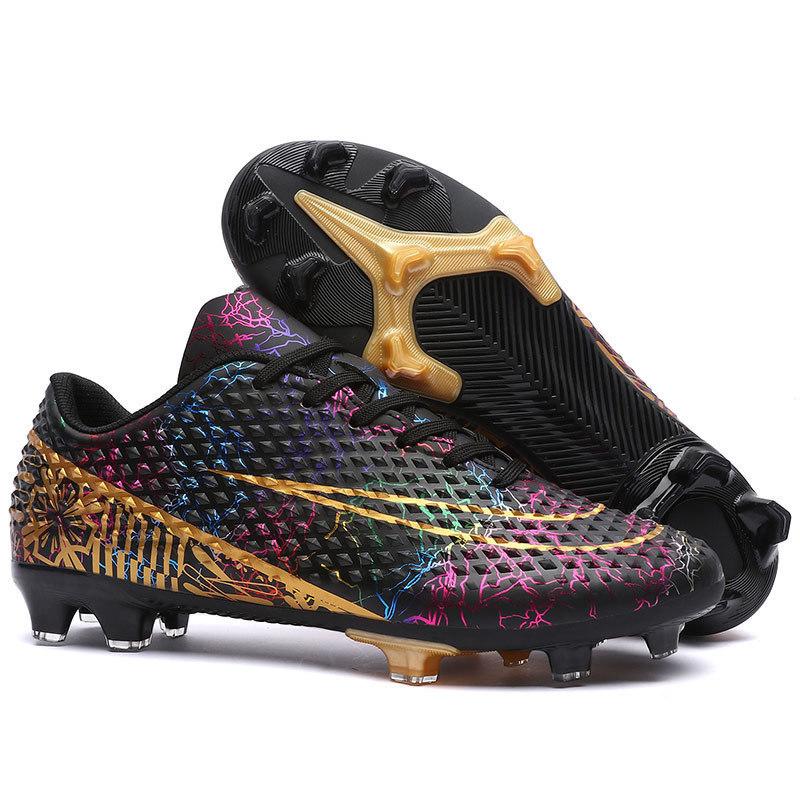 Training Spikes Sneakers Soccer Shoes Men's Leather Foot Broken Nails Children's Women's Game Artificial Turf Low Top