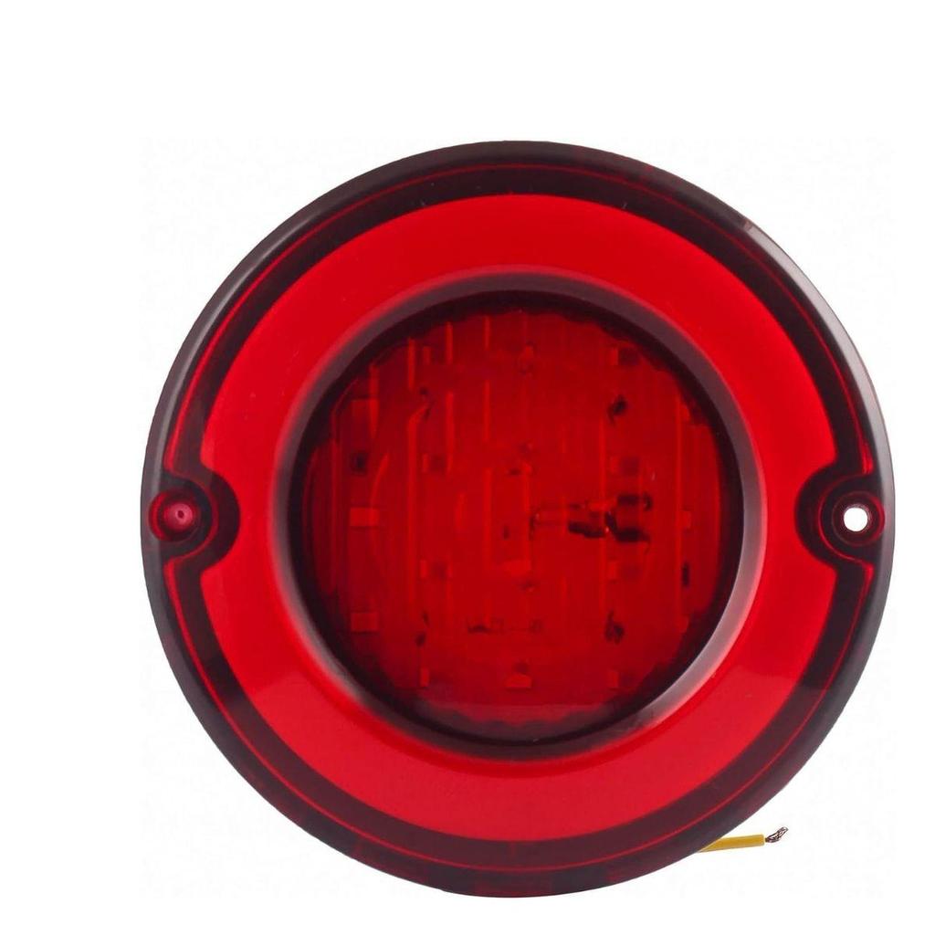 2-Pcs Vintage 12V LED Round Tail Light Assembly – 127mm Dia Rear Lamp Combination for Iveco Buses & Universal Vehicles | Stop & Tail Light