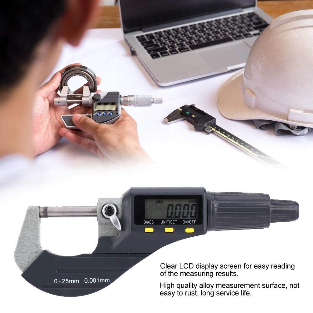 

Digital Micrometer 0.00005 /0.001mm Outside Micrometer Caliper Electronic Digimatic Micrometer Thickness Measuring Resolution Thickness with