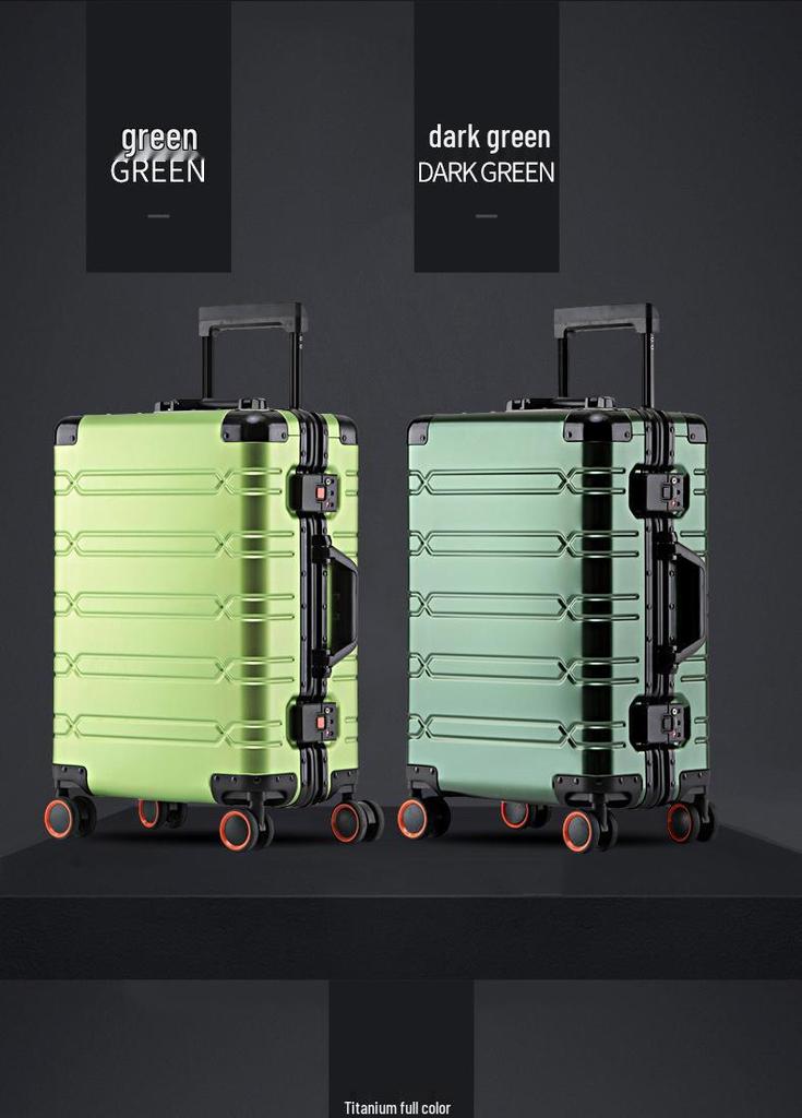 20" & 24" Durable Aluminum-Magnesium Alloy Carry-on & Large Capacity Travel Trolley Case