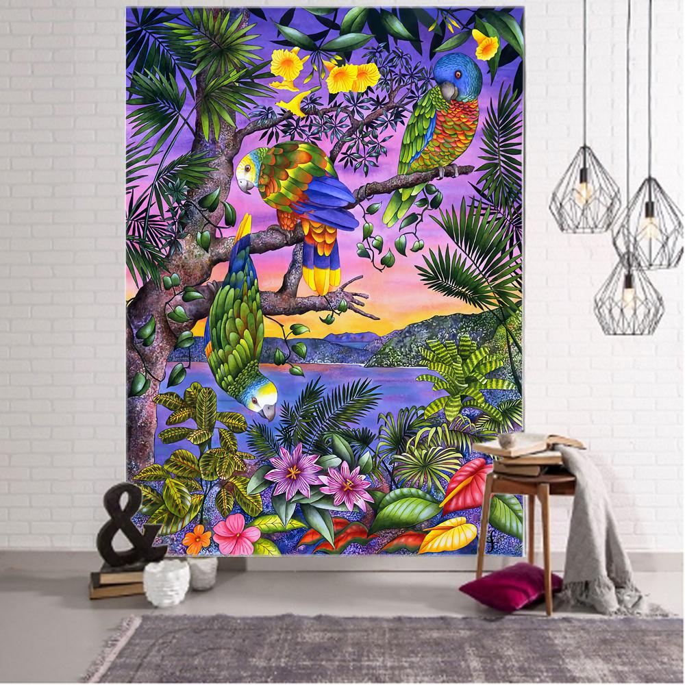 Mandala Bohemian Decorative Tapestry Home Decor Tapestry Chinese Wind Flower Bird Landscape Decorative Tapestry