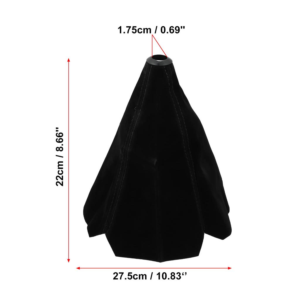 uxcell Gear Lever Dust Cover Shift Boot Cover Dustproof Universal Vehicle Car Suede Black Line