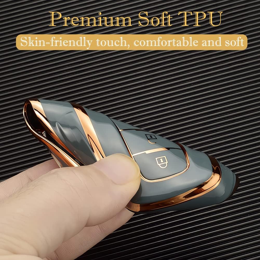 Ford Keychain Cover, Explorer Mustang Escape Edge Lincoln Premium Soft TPU Fully Protected Key Case Remote Key Holder