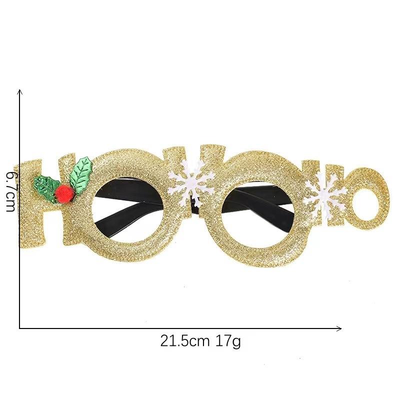 Christmas Cute Style Funny Christmas Glasses Cartoon Santa Claus Xmas Tree Elk Party Merry Chrismas Decor Suitable for Parties