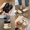 Low-heeled small leather shoes women's summer 2025 new soft-soled one-pedal lazy shoes versatile black commuter loafers