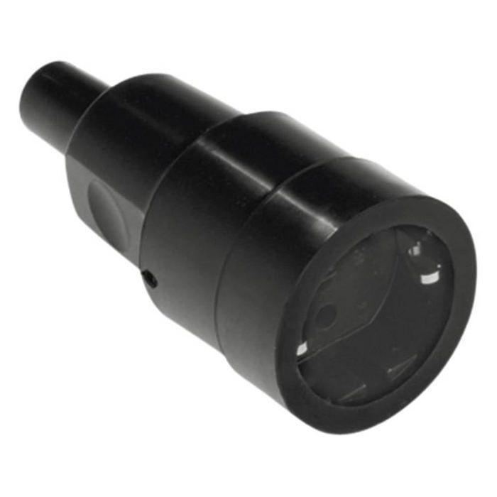 Bachmann 913.175 Fiche électrique femelle avec terre caoutchouc, silicone 250 V noir IP20