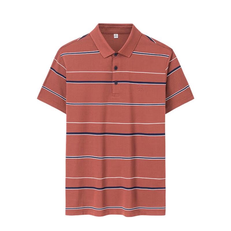 TRIES Men s Striped Lyocell Blend Polo Shirt 48