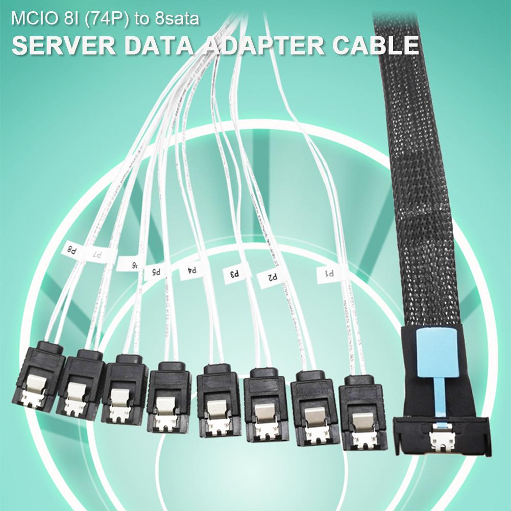 0.5M PCI-E Slimline SAS MCIO 8I на 8X SATA Кабель PCI-E5.0 Slimline SAS MCIO 8I на 8*SATA Кабель SAS MCIO 8I 74P на 8*SATA 7P Шнур Australia