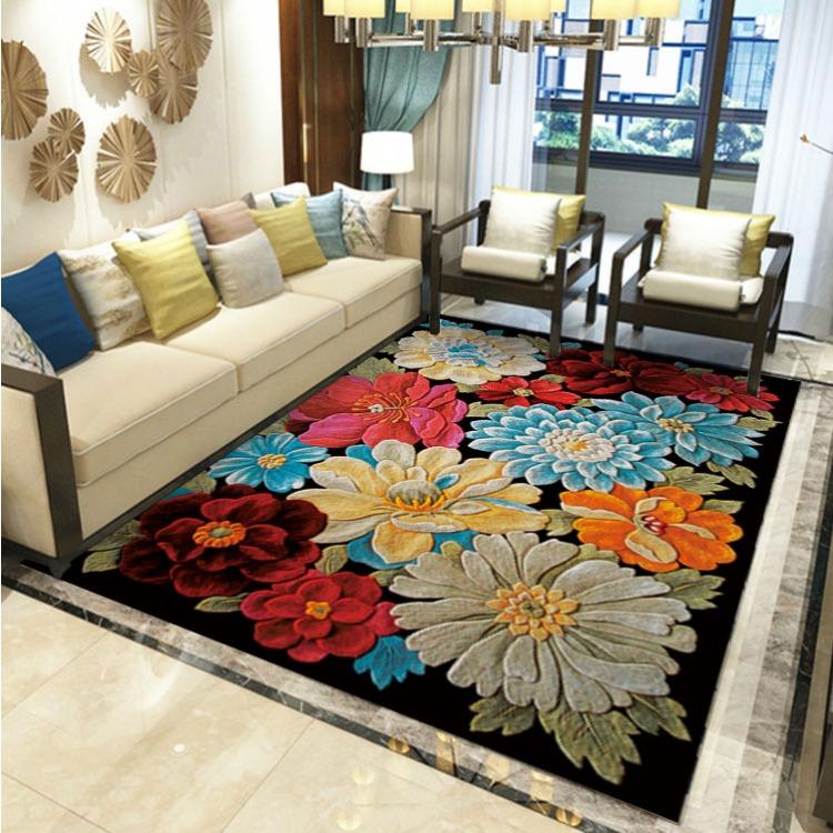 European Style Living Room Carpet Bedroom Bedside Carpet Dining Room Carpet Floor Mat Balcony Door Mat
