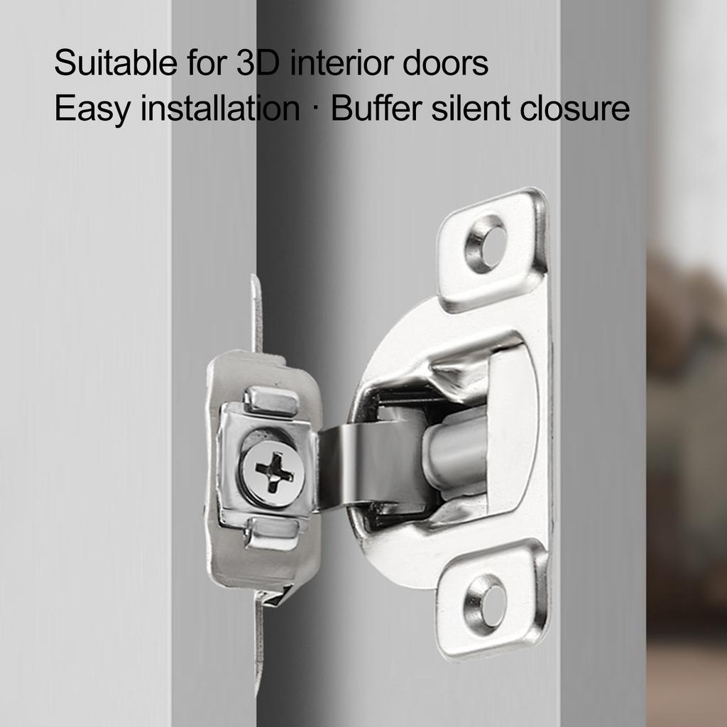 Invisible Interior Door Hinges Hydraulic Damping Buffering 3D Adjustable Short Arm Hinge for Cabinet Closet Wardrobe