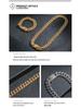 Unisex Hip Hop Diamond-Studded Cuban Chain Bracelet & Necklace