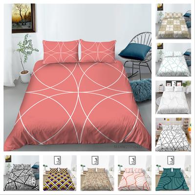 3D Bedding Set Microfiber Fabric Quilt Cover and Pillowcase 2 or 3 Pieces of Graphic Printing Full-size Washable and Comfortable Bedding
