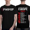 AC Pwr Up World Tour DC EUROPE 2025 Graphic Printed T Shirts Men Women  100% Cotton  Tee Shirt Clothing