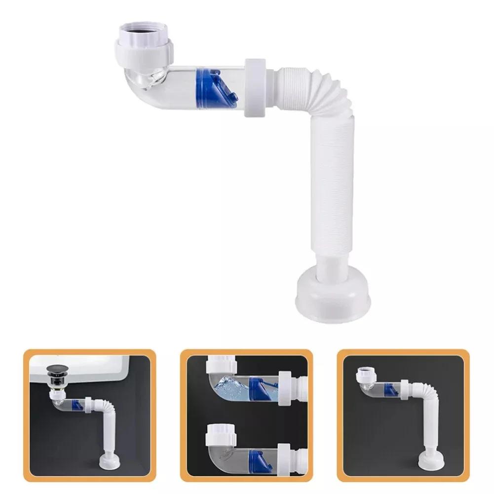 Flexibilní dřez Deodorant odtokové potrubí Hadice proti zápachu Umyvadlo Kanalizační odtokové potrubí Příslušenství 41,50 x 10,15 x 3,65 cm