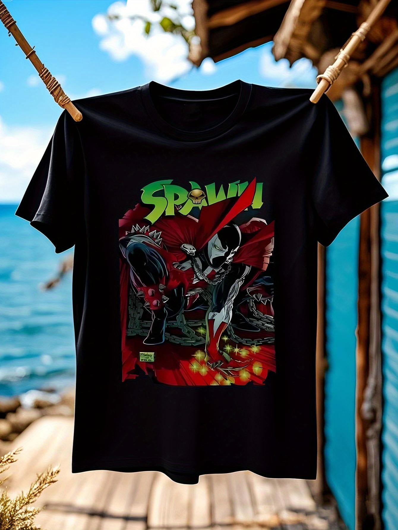 Spawn Movie Graphic Tshirt Graphic Tshirt - Black Tee wit... S