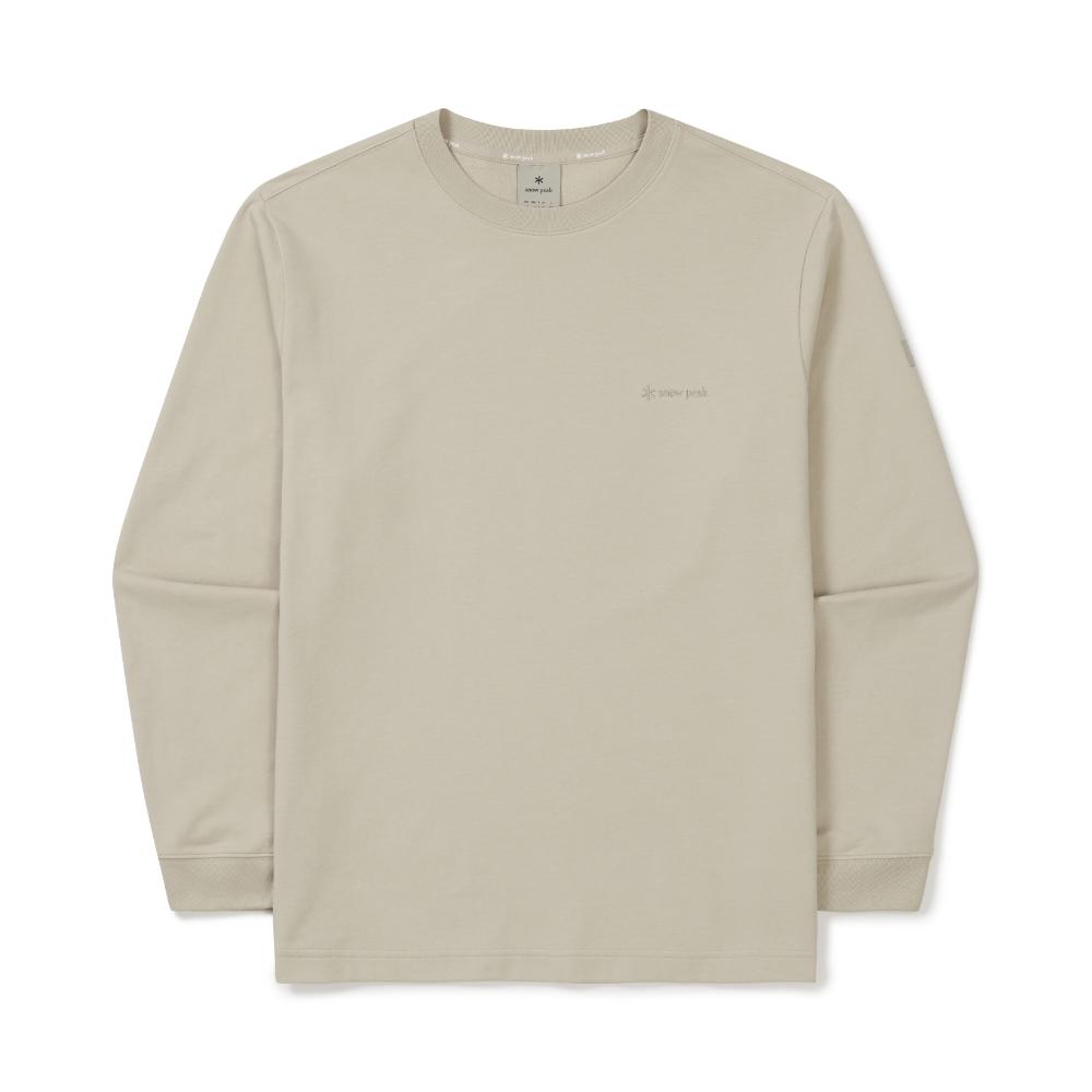 [Snowpeak] Basic Logo Long Sleeve T-shirt Light Beige (S25FMFTL10)