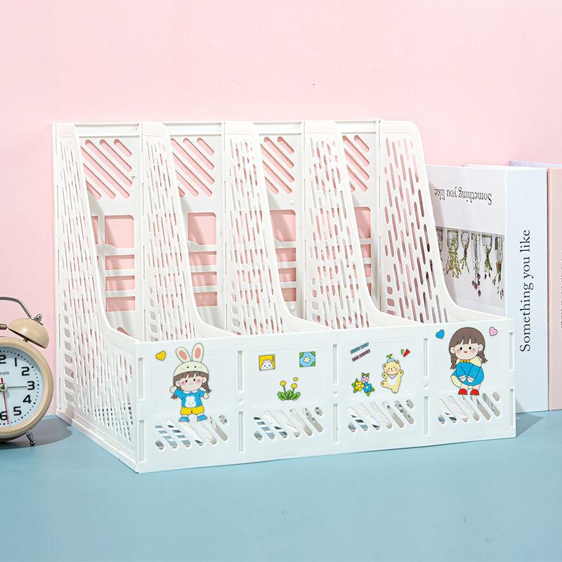 Thickened file rack desktop storage multi-layer file basket book stand storage rack data rack