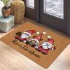 Christmas Carpet Doormat Orange Santa Claus Welcome Mat Winter Warm Floor Mat Rug For BedroomHome Decoration