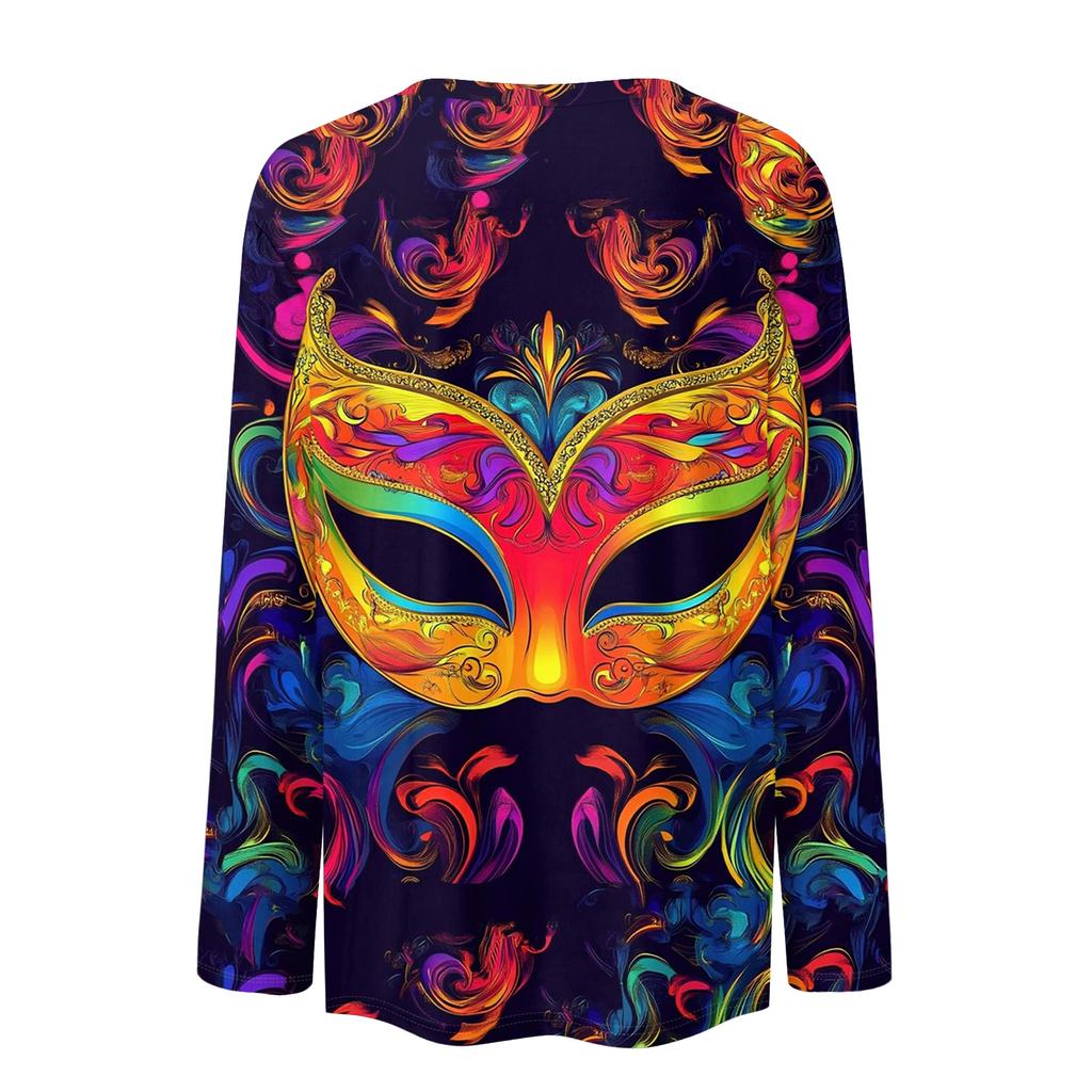 Damen Locker Bequem Lässig Mode Rundhals Weihnachts-Print Langarm Kapuzenpullover