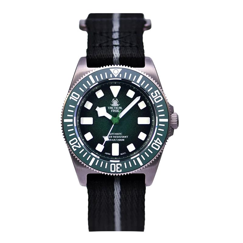 Tactical Frog Titanium Watch Sapphire NH35 Automatic Movement Super BGW-9 Luminous 20Bar Waterproof Men Watch