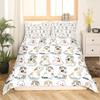 Cute Cat King Queen Duvet Cover Kitten Bedding Set Purple Floral Butterflies Polyester Quilt Cover Pet Animal Comforter Cover