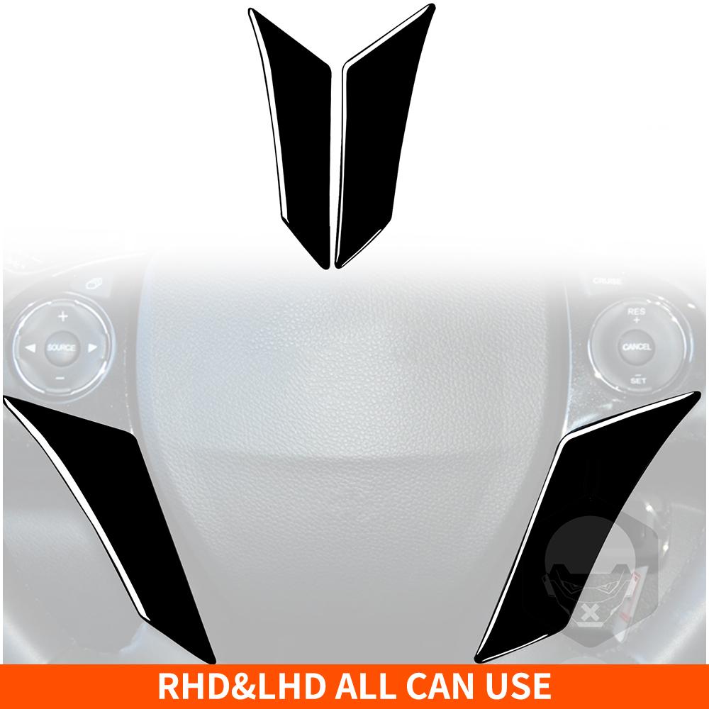 For Honda Accord 2014-2017 Piano Black Stickers Central Radio AC CD Selector Door Panel Car Accessories Interior Decorative