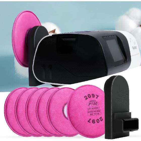 Filter Side Cover Adapter for AirSense 11, with 6 PCS 2097, Adapts a 2097 Bayonet Filter to an AirSense 11, Reduce Replacement Sleep Better