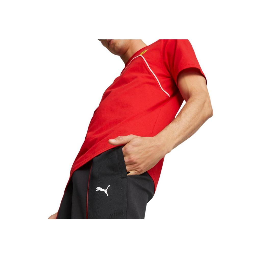 Puma Ferrari Race Sweatpants Cc Striped Joggers Men Bottoms Black 620943-01