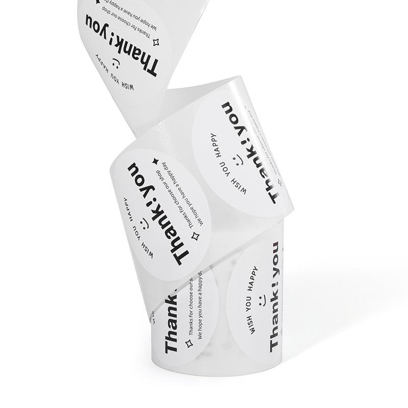 120-200Sheets/Roll Thank You Stickers DIY Decor Labels for Cake Bakery Baking Decoration Self-adhesive Label Gift Wrap Sticker