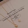 Elegant French Little Bean Pendant Pearl Necklace for Women - Autumn/Winter Sweater Chain Jewelry