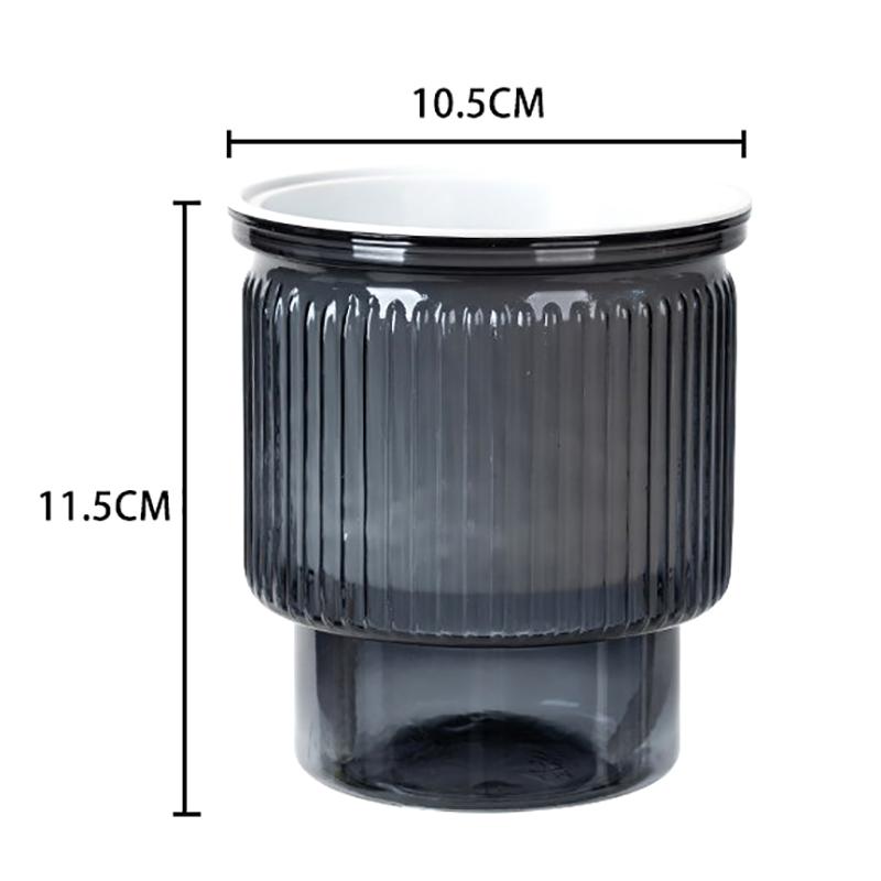 Mini Self Watering Flower Pot Fish Tank Transparent Plastic Plant Pots Self Watering Planter Pot Vase For Home Decoration