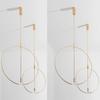 Nordic Ring Pendant 45cm/60cm Golden Pendant Simple Model Room Dining Room Living Room Art Exhibition Decorative Light