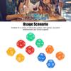 40Pcs 12 Sided Transparent Dice Waterproof 5 Colors Translucent Dice for Board Games and Teaching Math