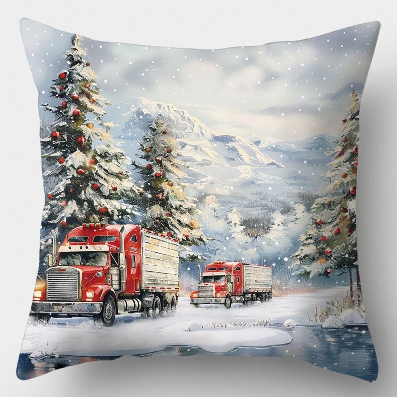 Christmas Pillowcase Office Seat Cushion Home Bedside Pillowcase