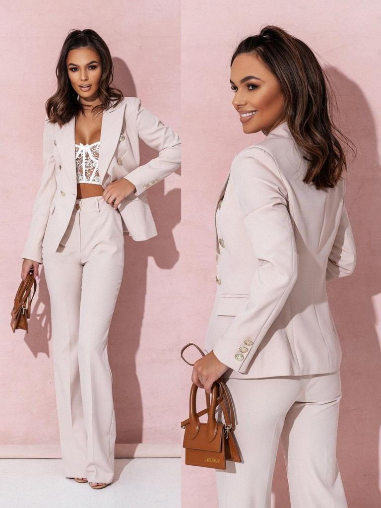 Women's Double-Breasted Professional Suit Set - Hot Sale