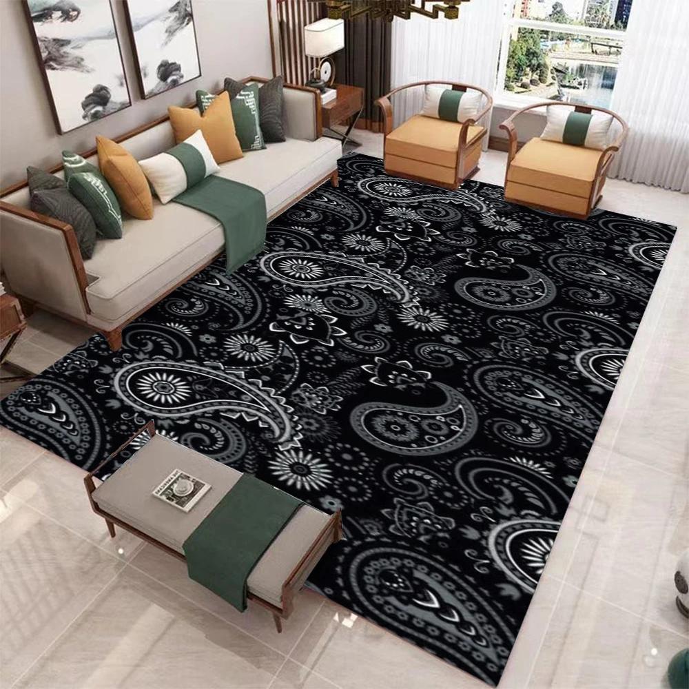 

Geometric Ethnic Pattern Carpet Various Styles With 3D Triangle Mandala Tribal Abstract Patterns Rug For Living Room Decor 40x60cm