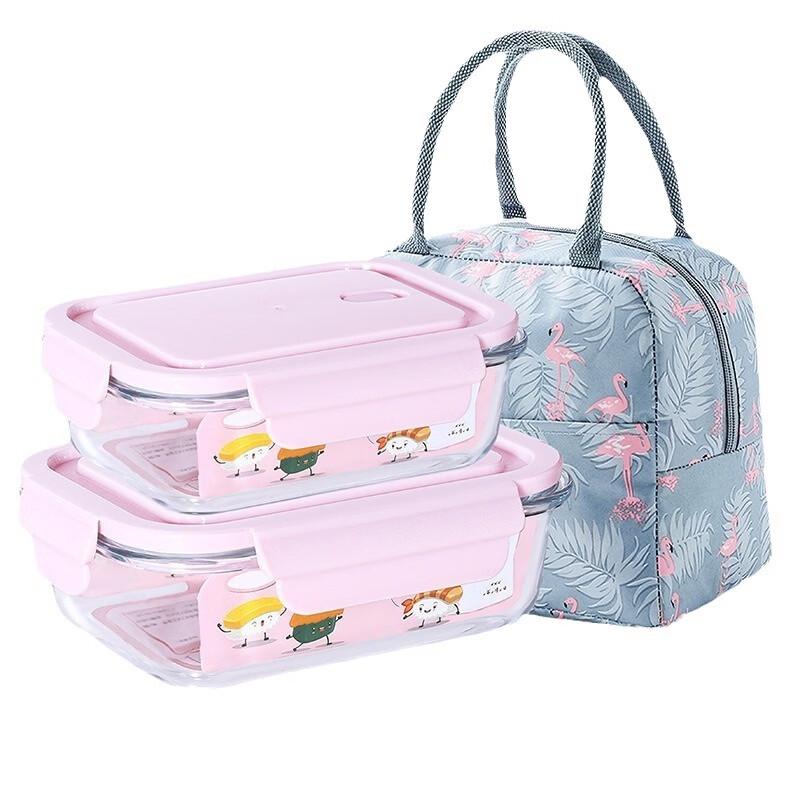 ZISIZ Glass Microwavable Food Storage Container Set