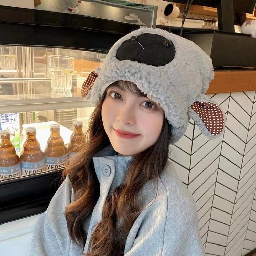 Soft Winter Bucket Hat Fleece Lined Fluffy Costume Hat Fashion Cosplay Party Hat for Women
