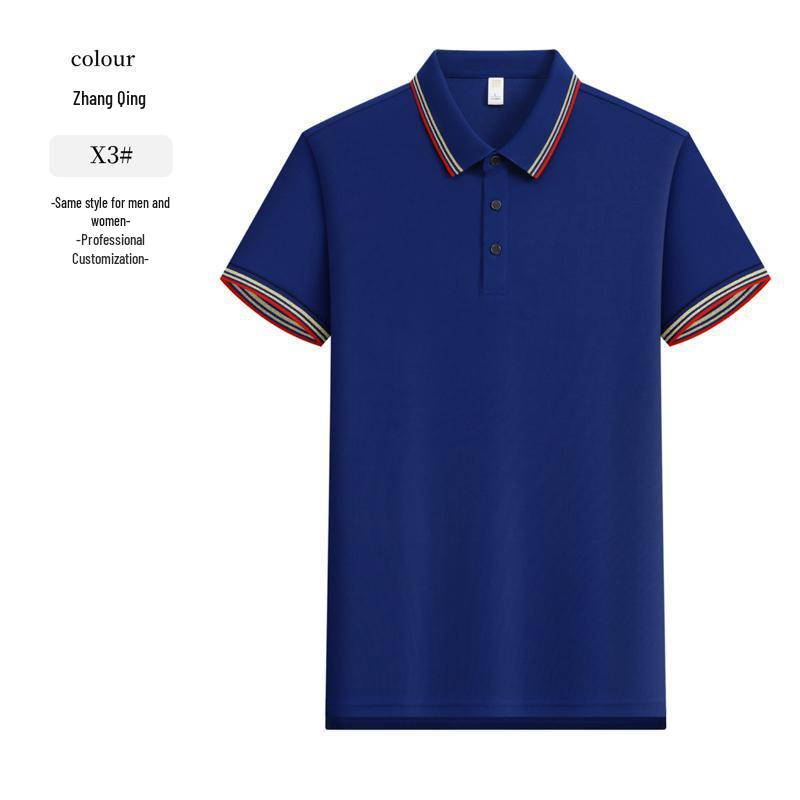Quick-Dry Ice Silk Custom Corporate Polo Shirt with Logo for Team Activities