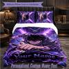 Personalized 3Pcs Bedding SetSolo Leveling Custom Text Duvet Cover Pillowcase Set Bedroom Gift