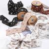 5Yards 50mm Double Sided Wrinkled Floral Chiffon Ribbon for Clothing Sewing DIY Hair Bows Hat Decor Craft Accessories Supply