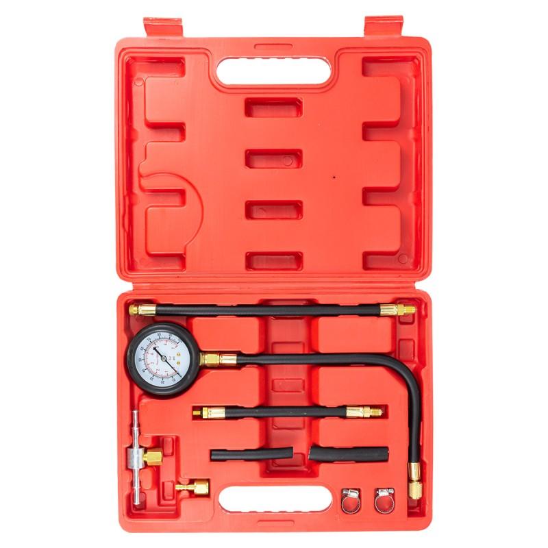 Forcekraft Fuel Pressure Tester Diesel Gasoline 8 Pieces + Case