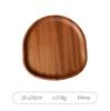 1 stück Ganze Holz Akazie Unregelmäßigen Oval Massivholz Platte Obst Gerichte Steak Pasta Tablett Dessert Teller Geschirr