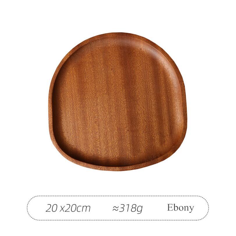 1 stück Ganze Holz Akazie Unregelmäßigen Oval Massivholz Platte Obst Gerichte Steak Pasta Tablett Dessert Teller Geschirr