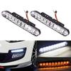 12V LED Daytime Running Light 30 LED Fog Lamp High Lumens Amber Turn Signal  Trucks