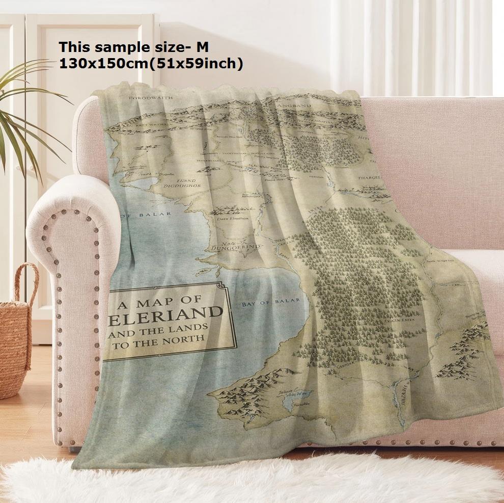 PC Blanket Vintage Map  Antique treasure map Flannel Thin blankets for Home Office Funny gifts Perfect gifts four season use